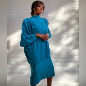 Vintage Daymor Couture Teal Cocktail Dress